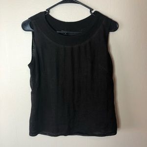 Brown Linen Lafayette 148 NY Top Shirt Tank M